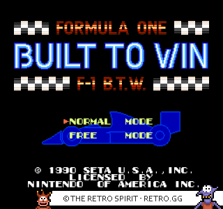 Game screenshot of Formula One: Built to Win