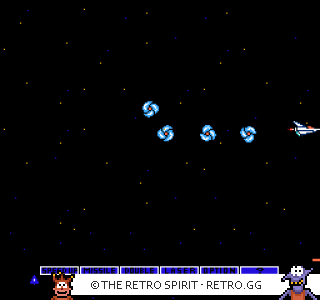 Game screenshot of Gradius