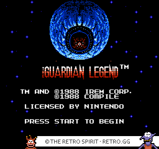 Game screenshot of The Guardian Legend