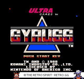 Game screenshot of Gyruss