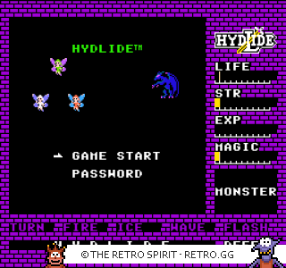 Game screenshot of Hydlide