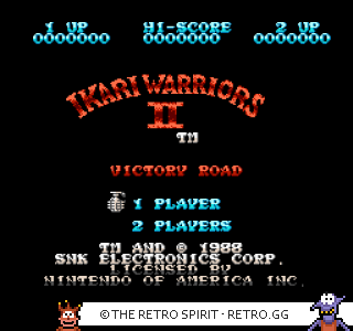 Game screenshot of Ikari Warriors II: Victory Road