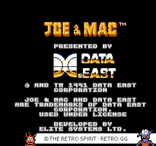 Game screenshot of Joe & Mac