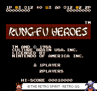 Game screenshot of Kung-Fu Heroes