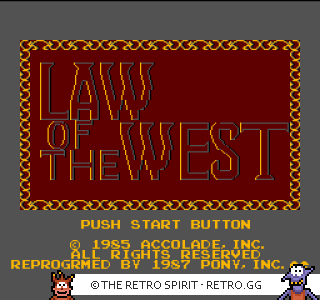 Game screenshot of Law of the West