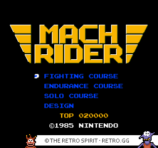 Game screenshot of Mach Rider