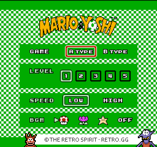 Game screenshot of Mario & Yoshi