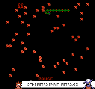 Game screenshot of Millipede