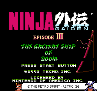 Game screenshot of Ninja Gaiden III: The Ancient Ship of Doom