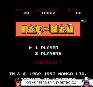 Game screenshot of Pac-Man