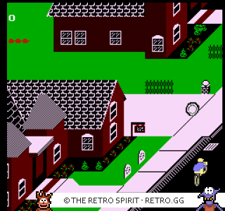 Game screenshot of Paperboy