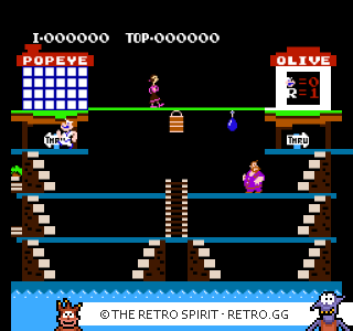 Game screenshot of Popeye