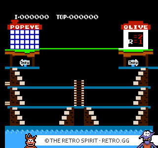 Game screenshot of Popeye