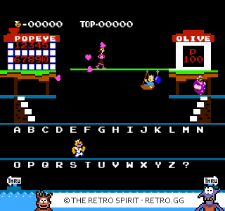 Game screenshot of Popeye no Eigo Asobi