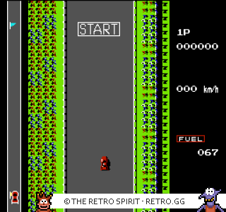 Game screenshot of Road Fighter
