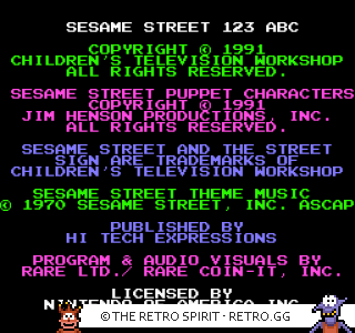 Game screenshot of Sesame Street ABC & 123