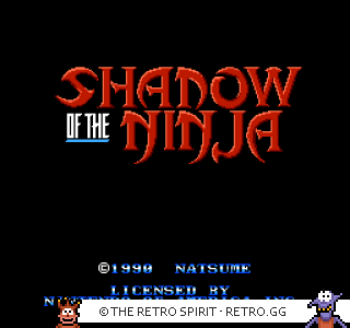 Game screenshot of Shadow of the Ninja