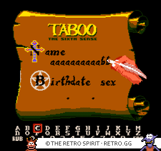 Game screenshot of Taboo: The Sixth Sense