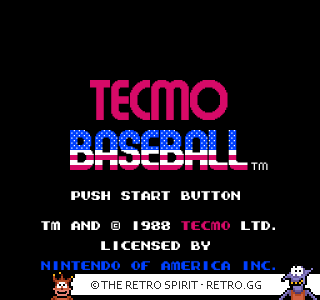 Game screenshot of Tecmo Baseball