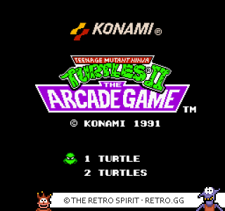 Game screenshot of Teenage Mutant Ninja Turtles II: The Arcade Game
