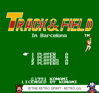 Game screenshot of Track & Field in Barcelona