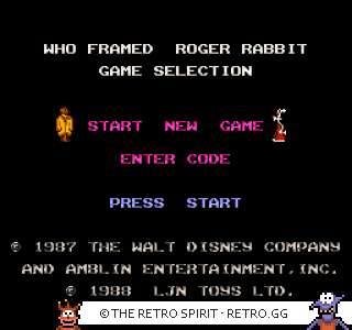 Game screenshot of Who Framed Roger Rabbit