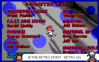 Game screenshot of Monster Bash