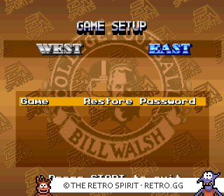 Game screenshot of Bill Walsh College Football