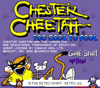 Game screenshot of Chester Cheetah: Too Cool to Fool