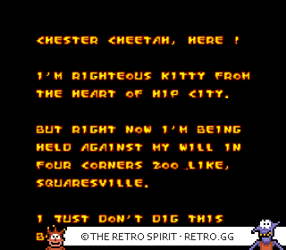 Game screenshot of Chester Cheetah: Too Cool to Fool