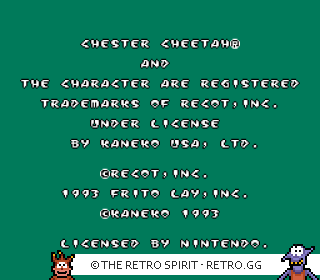Game screenshot of Chester Cheetah: Wild Wild Quest