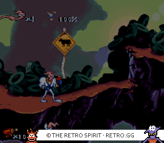 Game screenshot of Earthworm Jim
