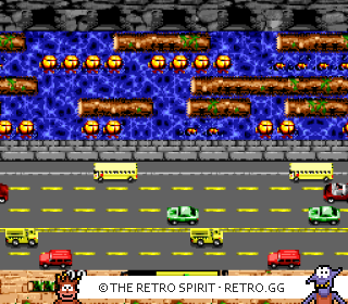 Game screenshot of Frogger