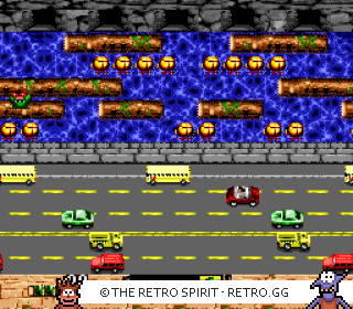 Game screenshot of Frogger