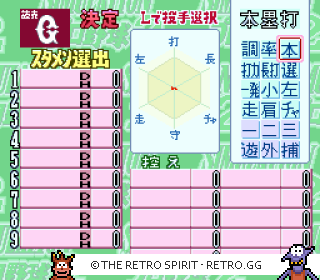 Game screenshot of Furuta Atsuya no Simulation Pro Yakyuu 2