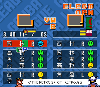 Game screenshot of Hakunetsu Pro Yakyuu '93: Ganba League