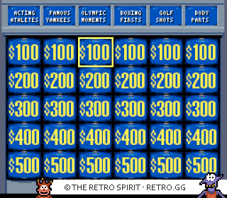 Game screenshot of Jeopardy! Sports Edition