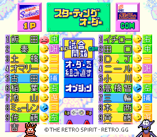 Game screenshot of Jikkyou Powerful Pro Yakyuu '96 Kaimaku Han