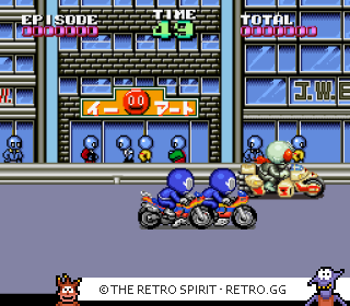 Game screenshot of Kamen Rider SD: Shutsugeki!! Rider Machine
