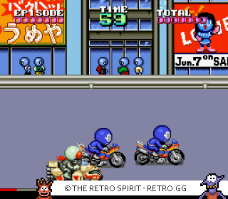 Game screenshot of Kamen Rider SD: Shutsugeki!! Rider Machine