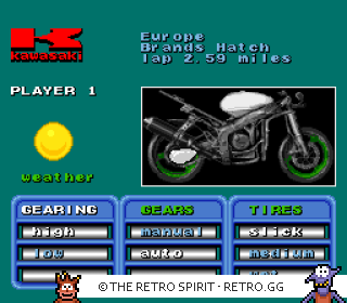 Game screenshot of Kawasaki Superbike Challenge