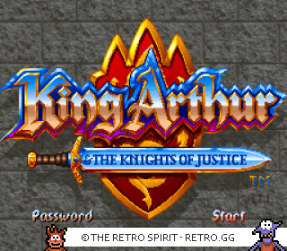 Game screenshot of King Arthur & the Knights of Justice