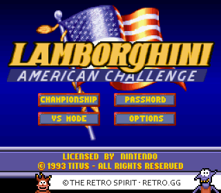 Game screenshot of Lamborghini American Challenge