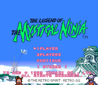 Game screenshot of The Legend of the Mystical Ninja