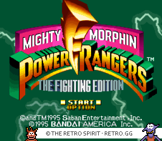Game screenshot of Mighty Morphin Power Rangers: The Fighting Edition