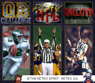 Game screenshot of NFL Quarterback Club 96