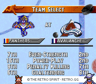 Game screenshot of NHL 97