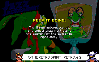 Game screenshot of Jazz the Jackrabbit