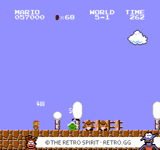 Game screenshot of Super Mario Bros.