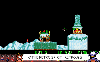 Game screenshot of Holiday Lemmings '93